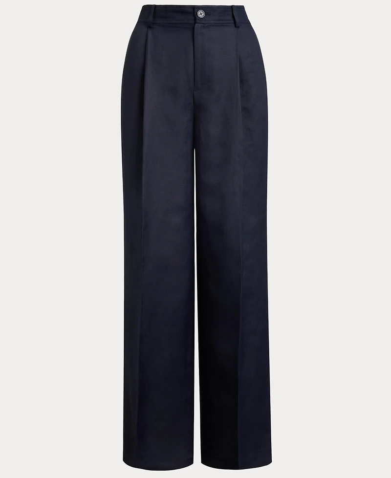Lauren Ralph Women's Twill Wide-Leg Pants