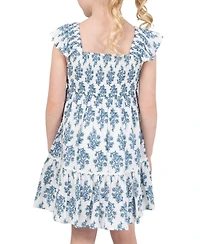 Rare Editions Girls' 2T-6X Printed Square Neck Dress