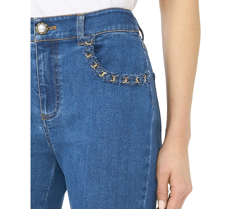 CeCe Women's Fitted Bootcut Denim Jeans