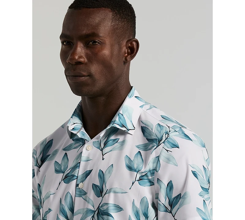Perry Ellis Men's Magnolia Leaf Print Shirt