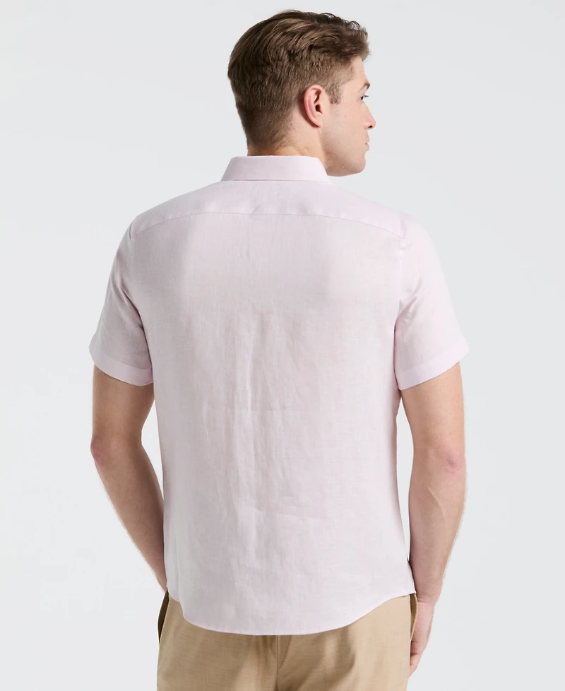 Perry Ellis Men's Solid Linen Shirt