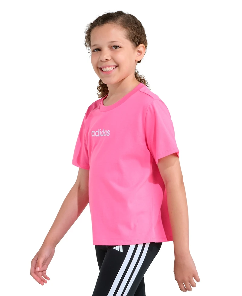 adidas Girls' 8-16 Short-Sleeve Embroidered T-Shirt