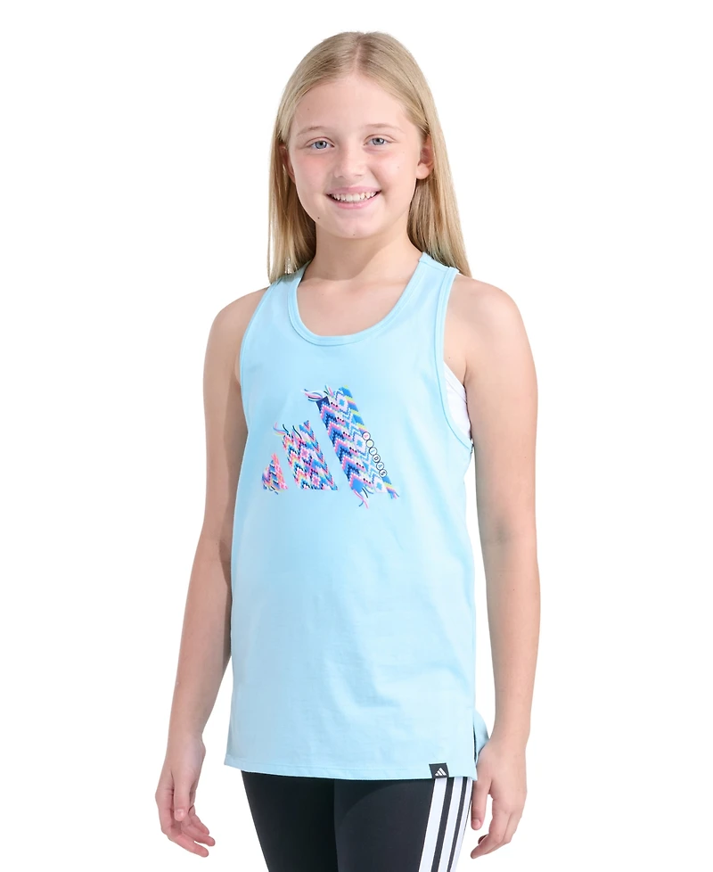 adidas Girls' 8-16 Sleeveless Racer Back Tank Top