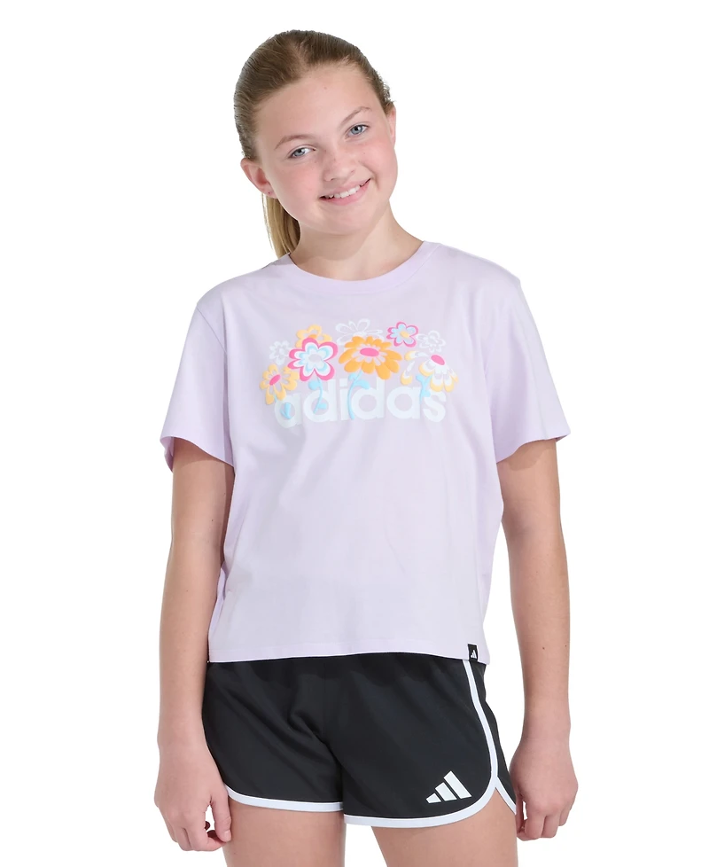 adidas Girls' 8-16 Short-Sleeve Graphic T-Shirt
