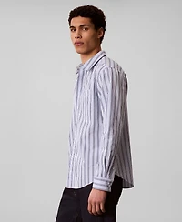 Calvin Klein Men's Multi Stripe Poplin Shirt