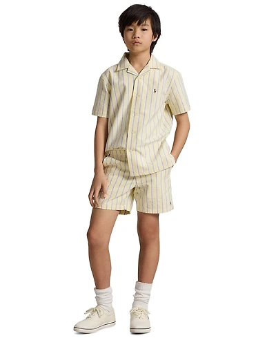 Polo Ralph Lauren Boys' 8-20 Striped Oxford Camp Collar Shirt
