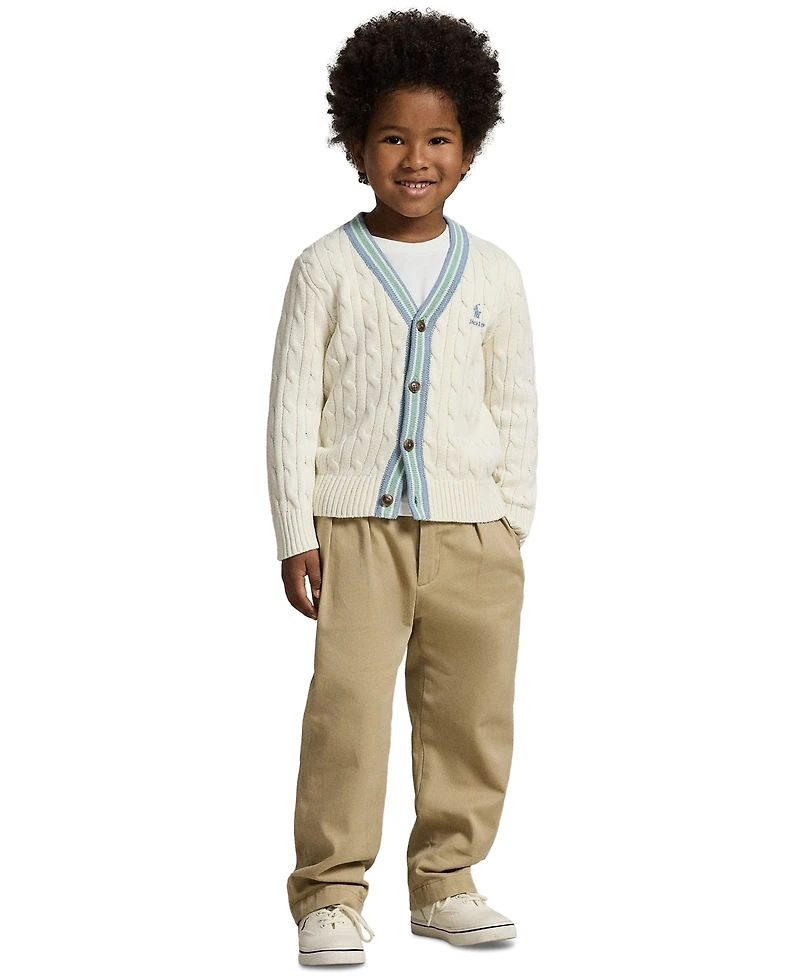 Polo Ralph Lauren Boys' 2-7 V-Neck Cricket Cardigan