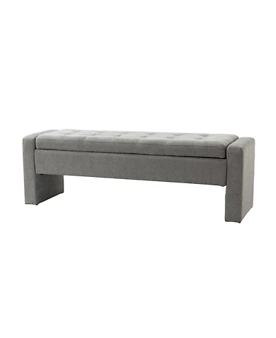 Hulala Home Casio Upholstered 55.1" Wide Storage Bench with Button-tufted Design