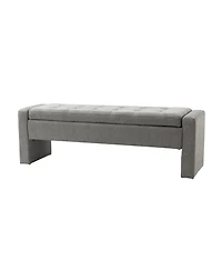 Hulala Home Casio Upholstered 55.1" Wide Storage Bench with Button-tufted Design