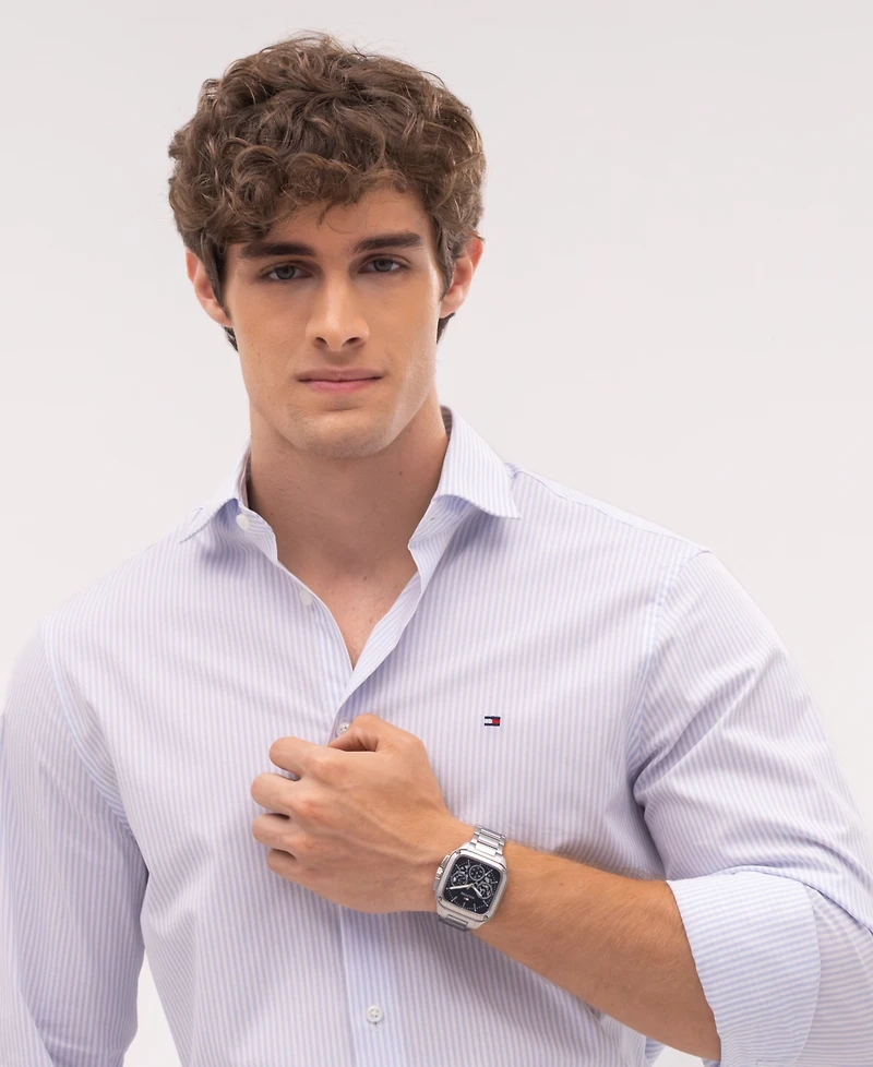 Tommy Hilfiger Men's Multifunction Silver Tone Stainless Steel Bracelet Watch, 39mm