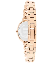 Tommy Hilfiger Women's Quartz Rose Gold Tone Stainless Steel Chain Bracelet Watch, 21.5mm