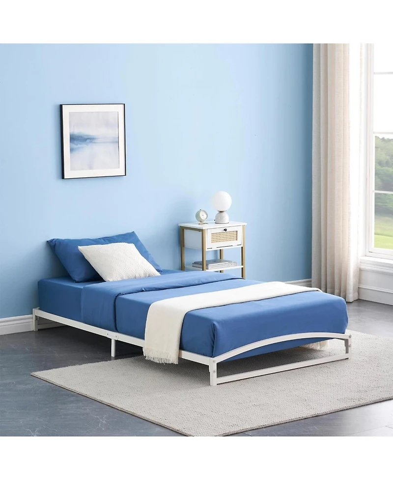 gaomon Metal Platform Bed Frame Low Profile Arch Design Steel Slat Support Noise-Free No Box Spring