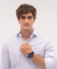 Tommy Hilfiger Men's Quartz Blue Silicone Strap Watch, 40mm