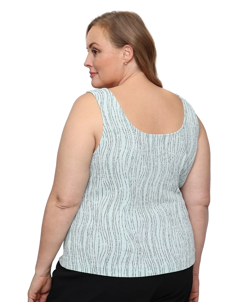 Alex Evenings Plus Scoop Neck Top And Jacket, 2-Piece Set