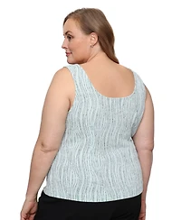 Alex Evenings Plus Scoop Neck Top And Jacket, 2-Piece Set
