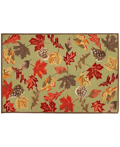 Liora Manne' Ravella Falling Leaves 2'x3' Area Rug