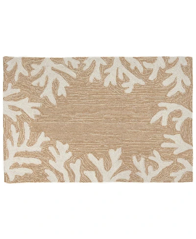 Liora Manne' Capri Coral Border 1'8"x2'6" Area Rug