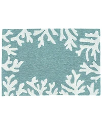 Liora Manne' Capri Coral Border 1'8"x2'6" Area Rug