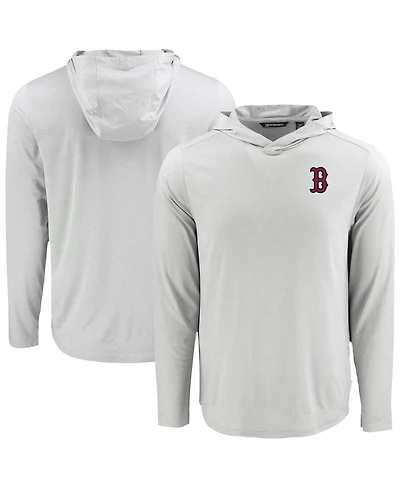 Cutter & Buck Men's Gray Boston Red Sox Coastline Epic Comfort Eco Hoodie Long Sleeve T-Shirt