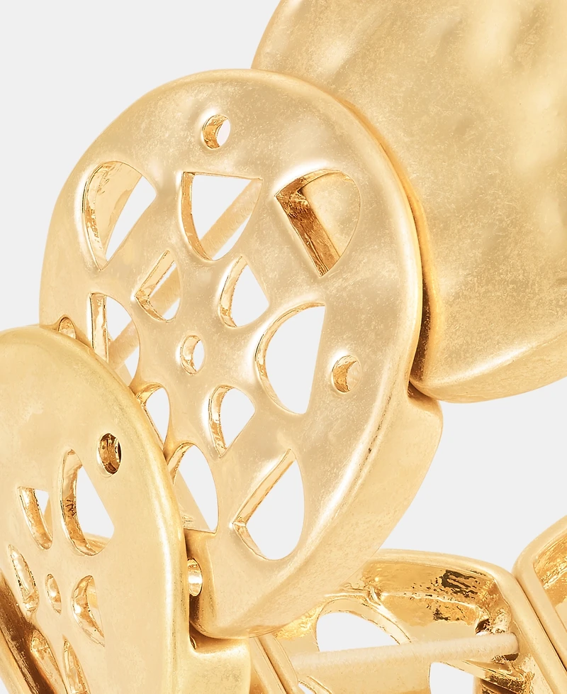 Style & Co Gold-Tone Circle Stretch Bracelet, Macy's Exclusive