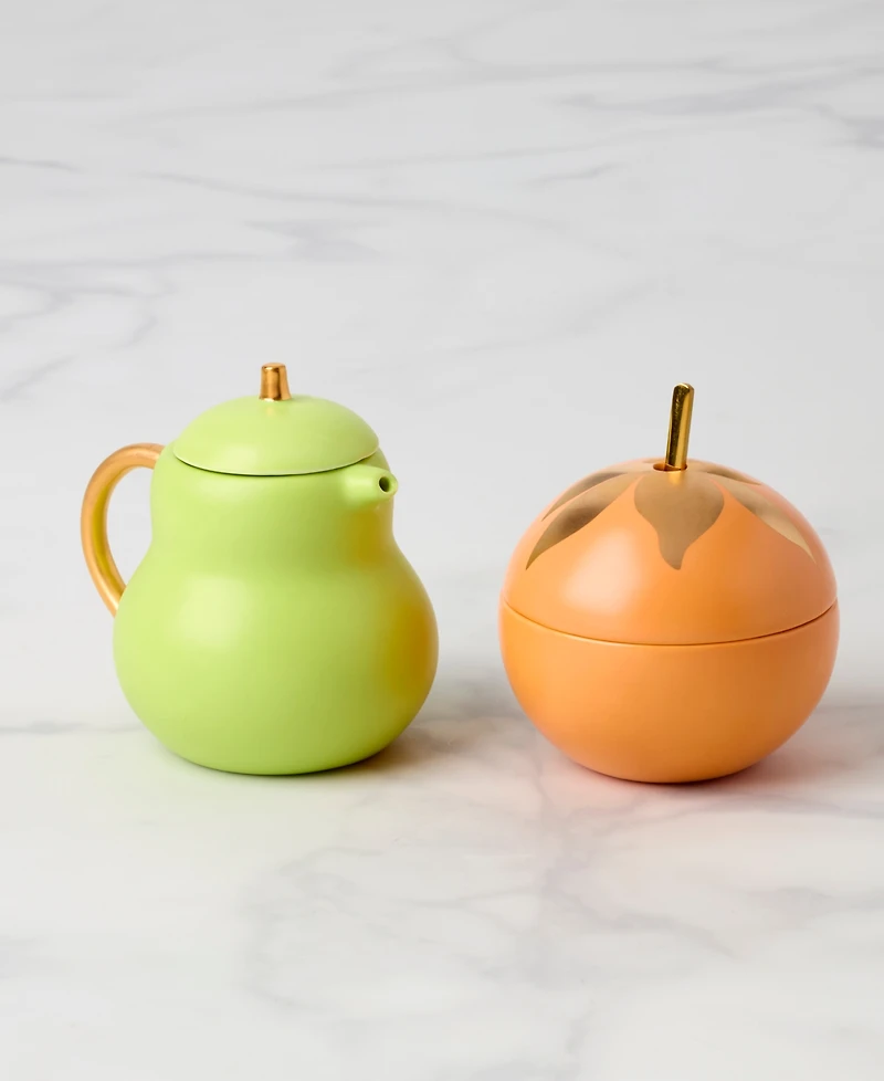 kate spade new york Tutti Fruity Pear Orange Sugar and Creamer Set