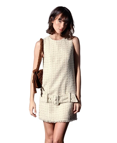 Walter Baker Women's Vanna Tweed Shift Mini Dress