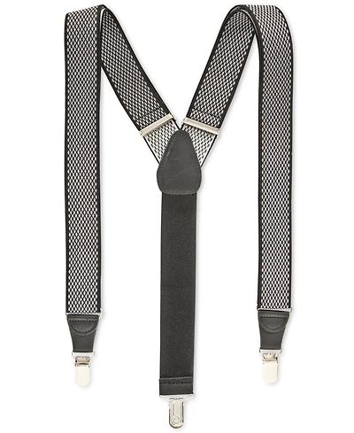 Club Room Men's Diamond Print Suspenders, Created for Macy's