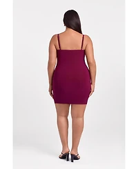 S3 Apparel Women's Sculpting Shapewear Scoop Neck Cami Mini Dress