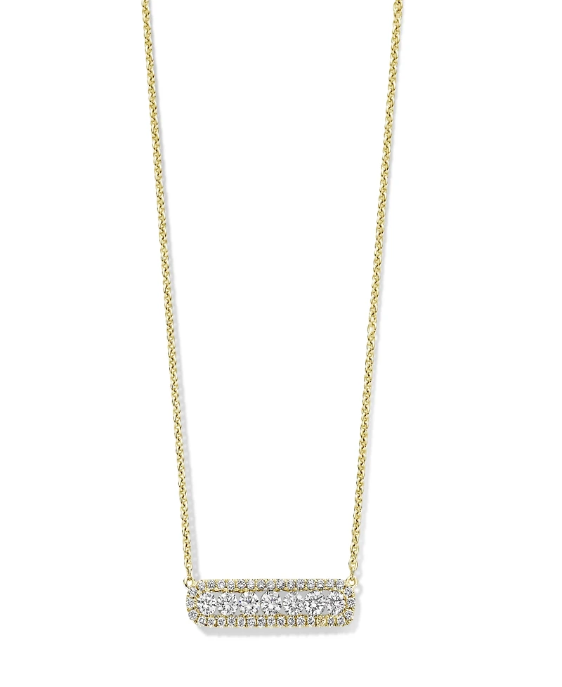 Macy's Diamond (3/8 ct. t.w.) Pendant Necklace in 14k Yellow Gold