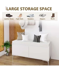 Rainsken Wall-Mounted Entryway Shelf with Hooks and Storage Bench Set for Entryway, Hallway, Living Room, Bedroom