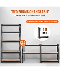 Rainsken Storage Shelving Unit, 5-Tier Adjustable Metal Storage Shelves, Heavy Duty Organizer Rack for Pantry, Basement