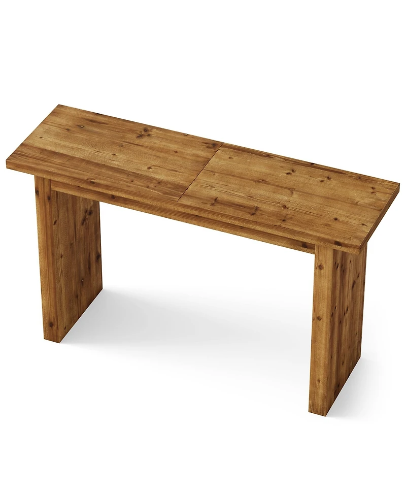 Tribesigns 63'' Solid Wood Bar Table, Rectangular High Top Kitchen Dining Bar Height Tables, Industrial Counter Height Pub Table