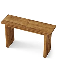 Tribesigns 63'' Solid Wood Bar Table, Rectangular High Top Kitchen Dining Bar Height Tables, Industrial Counter Height Pub Table