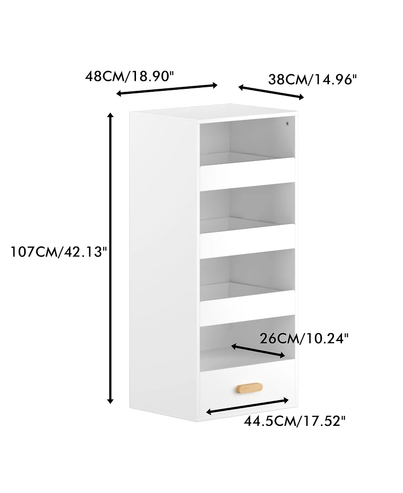 Rainsken 4 Tier Bookshelf