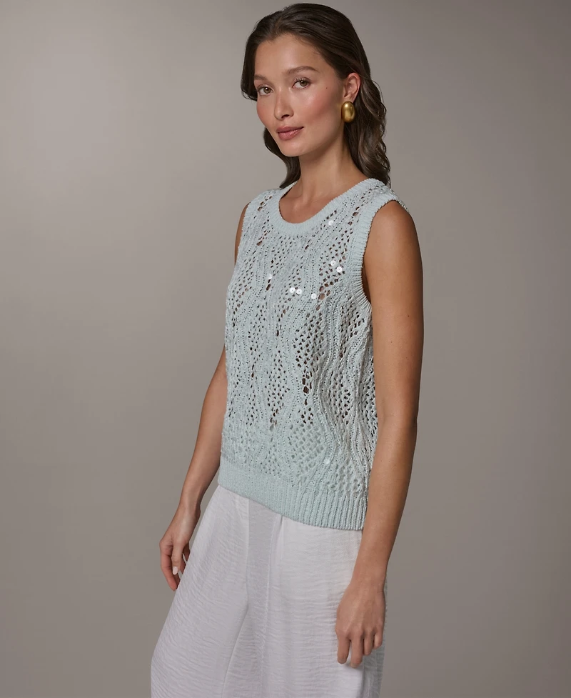 Donna Karan New York Women's Crew Neck Sweater Vest