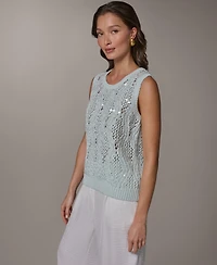 Donna Karan New York Women's Crew Neck Sweater Vest