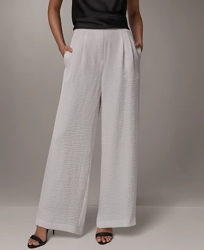 Donna Karan New York Women's Wide-Leg Pull-On Pleated Pants