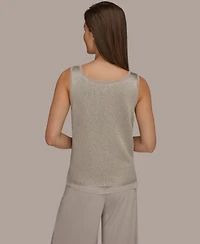 Donna Karan New York Women's Sequin Scoop Neck Sweater
