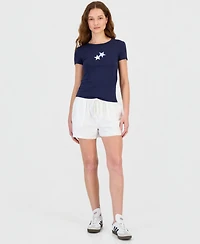 Hippie Rose Juniors' Patchwork Short-Sleeve T-Shirt