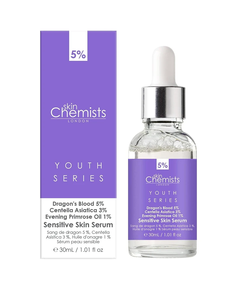 skinChemists Anti-Aging Sensitive Skin Serum Dragon's Blood 5%, Centella Asiatica 3%, Evening Primrose Oil 1% 30ml