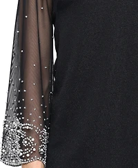 Alex Evenings Women's Boat Neck Metallic Knit Top