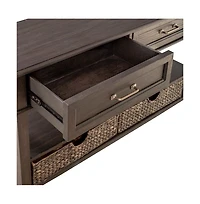 Liberty Furniture Industries, Inc Mill Creek 2 Drawer Sofa Table in Peppercorn