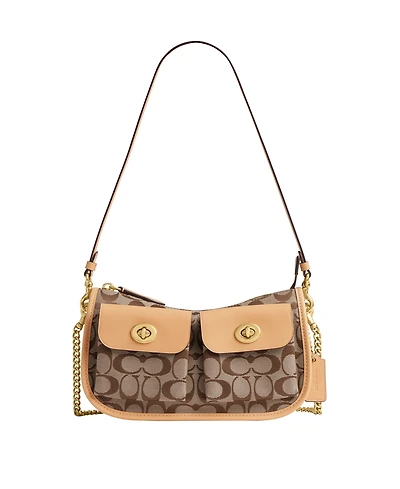 Coach Originals Waverly Small Signature Jacquard Twin Shoulder Bag