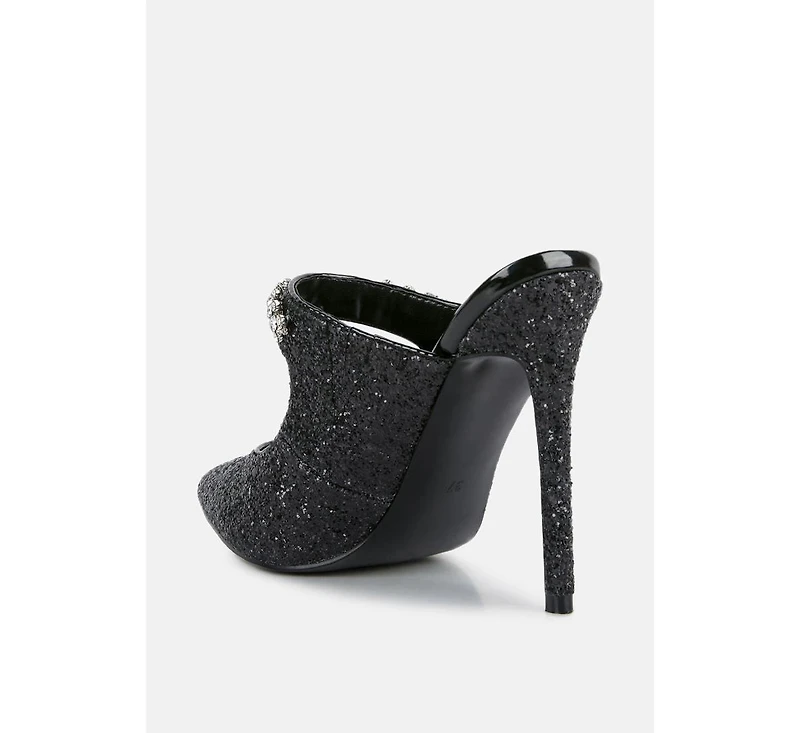 twinklet glitter diamante embellished stilettos pumps