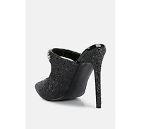 twinklet glitter diamante embellished stilettos pumps
