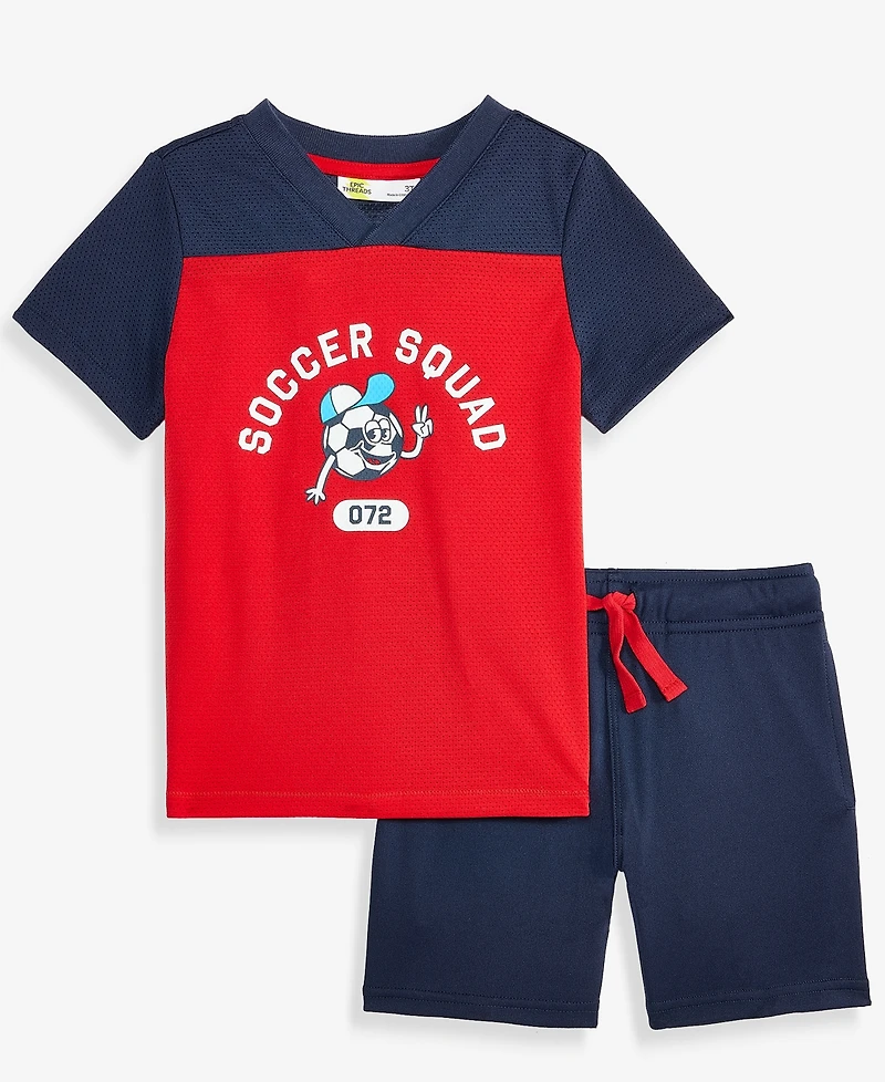 Epic Threads Toddler Boys 2-Piece Mesh Soccer Set, Macy's Exclusive