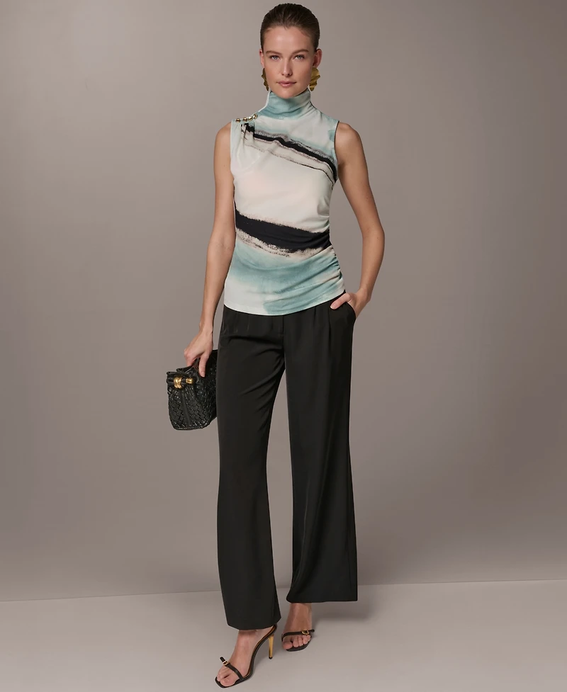 Donna Karan New York Petite Sleeveless Mock Neck Top