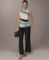 Donna Karan New York Petite Sleeveless Mock Neck Top