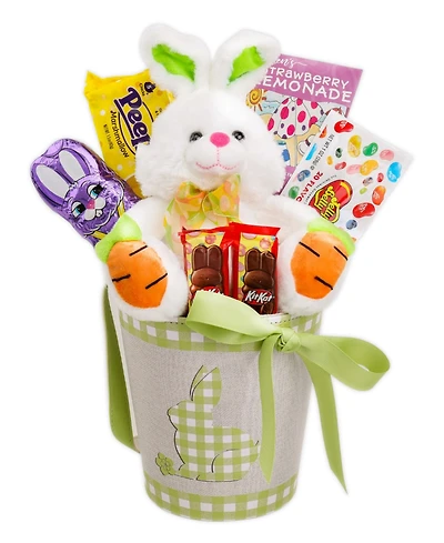 Alder Creek Gift Baskets Happy Easter Gingham Basket, 8 Pieces