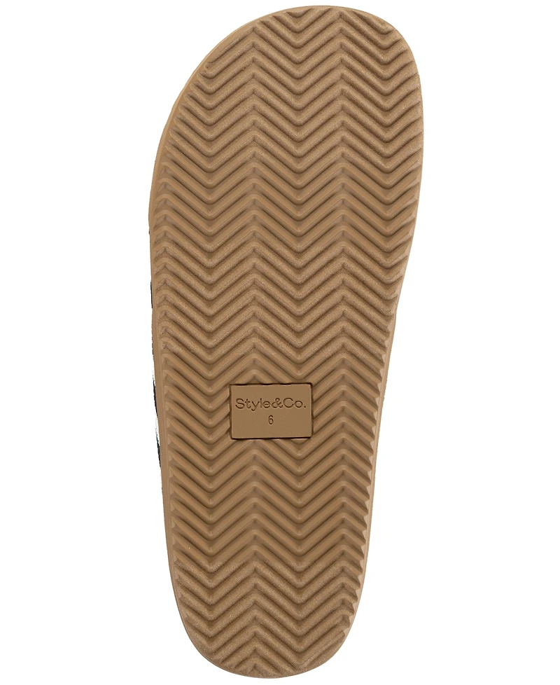 Style & Co Women's Roryy Knit X-Band Footbed Sandals, Macy's Exclusive